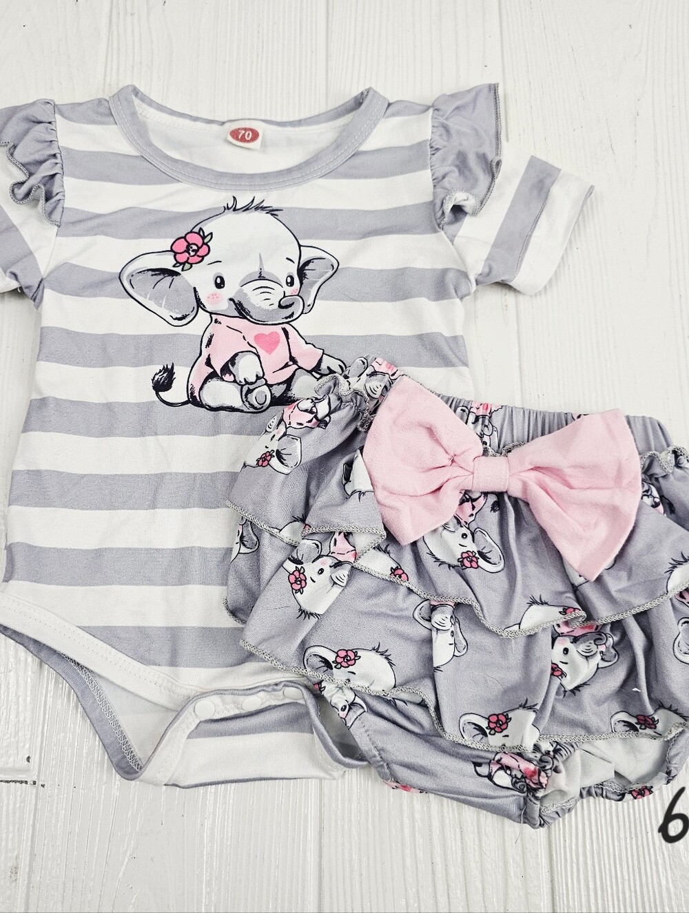 Elephant Baby Girls Outfit
